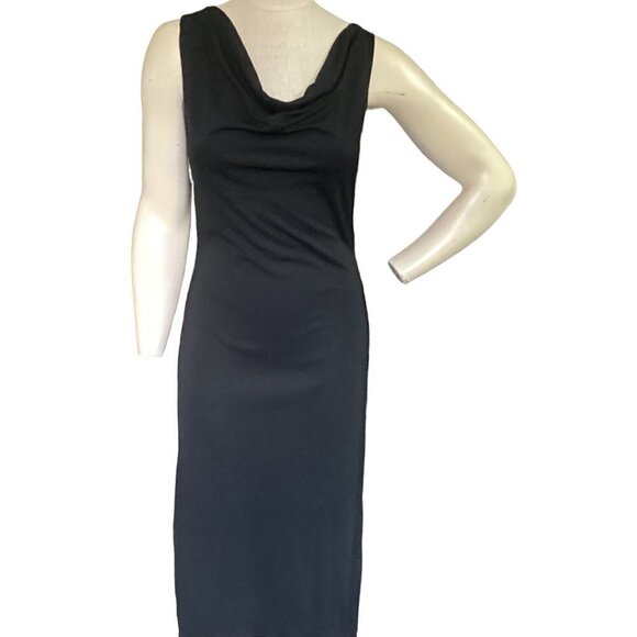 Robbie Bee Silk Sheer Shrug Sz 6 & French Curve Sz M Midi Dress Black #42N - Picture 6 of 13